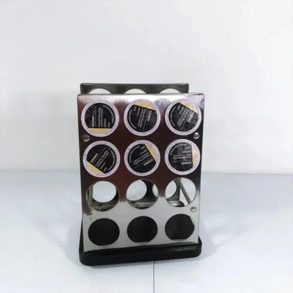 Stainless Steel Swivel Carousel K-Cup Coffee Holder